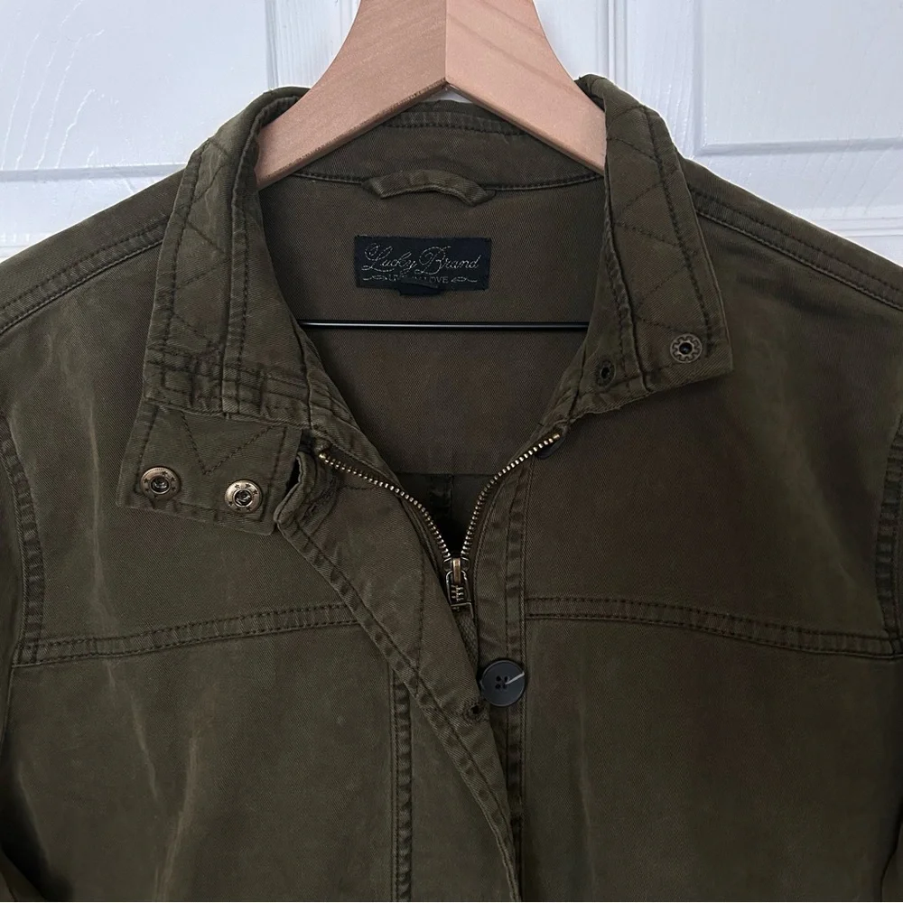 Lucky Brand Olive Utility Jacket Size XL - Picture 4 of 5